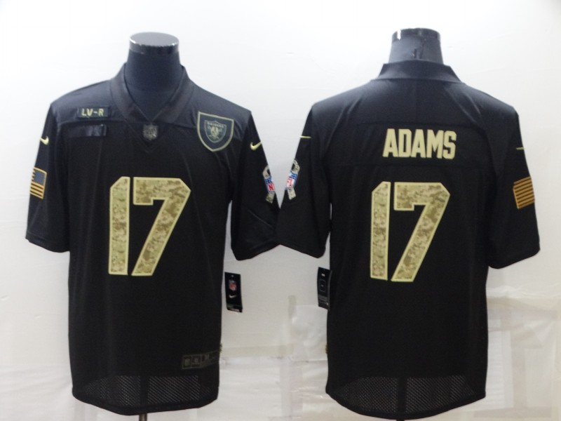 Men's Las Vegas Raiders #17 Davante Adams Black Camo Salute To Service Limited Stitched Jersey Men's Las Vegas Raiders #17 Davante Adams Black Camo Salute To Service Limited Stitched Jersey